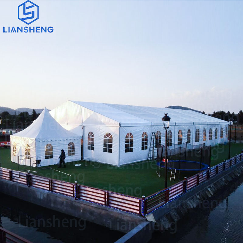 Simpleng Puting Malaking Herringbone Tent Para sa Outdoor Warehouse Industrial Marquee For Sale