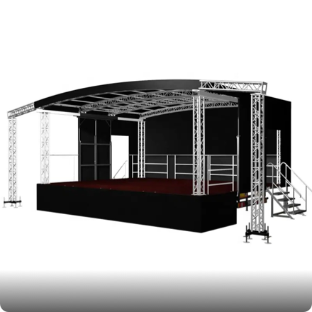 Outdoor Fast Install Customized Roof Truss Stage System Na May Movable Stage Platform Para sa Event Concert