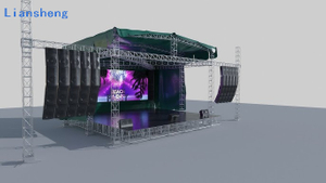 Aluminum Truss para sa event curved roofTruss system outdoor concert Stage Platform mga ilaw ng sepaker mga truss display