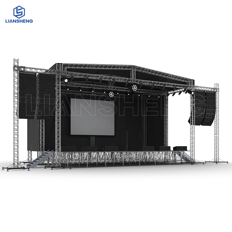 Top Sale Outdoor Podium Concert Aluminum Stage Frame With Truss Display Lifting System Racks