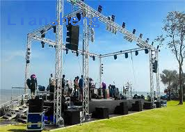 Aluminum Truss para sa event curved roofTruss system outdoor concert Stage Platform mga ilaw ng sepaker mga truss display