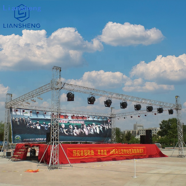 Outdoor stage aluminum alloy roof truss system event podium light Truss Nagpapakita ng triangular flat roof Truss