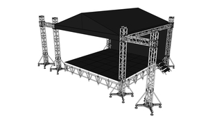 Aluminum Flat Top Outdoor Aluminum Lighting Truss Display Fashion Show Stage ng Konsyerto ng Podium ng Kaganapan