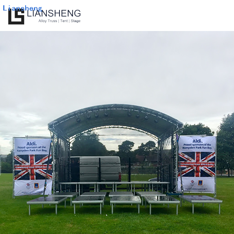 Outdoor Fast Install Customized Roof Truss Stage System Na May Movable Stage Platform Para sa Event Concert