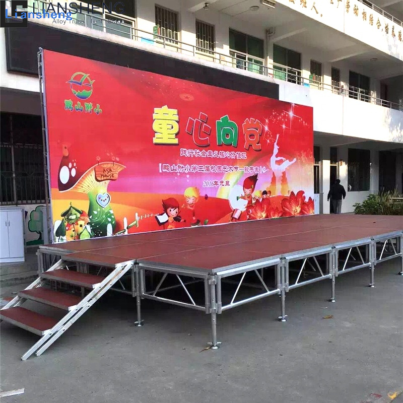 Na-customize na Libreng Design Performance Truss Display Aluminum Podium Concert Stage Platform Para sa Mga Panlabas na Event