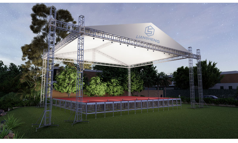 Ang sound speaker truss ay nagpapakita ng panlabas na stage platform Aluminum Lighting Truss triangular roof truss system para sa mga kaganapan