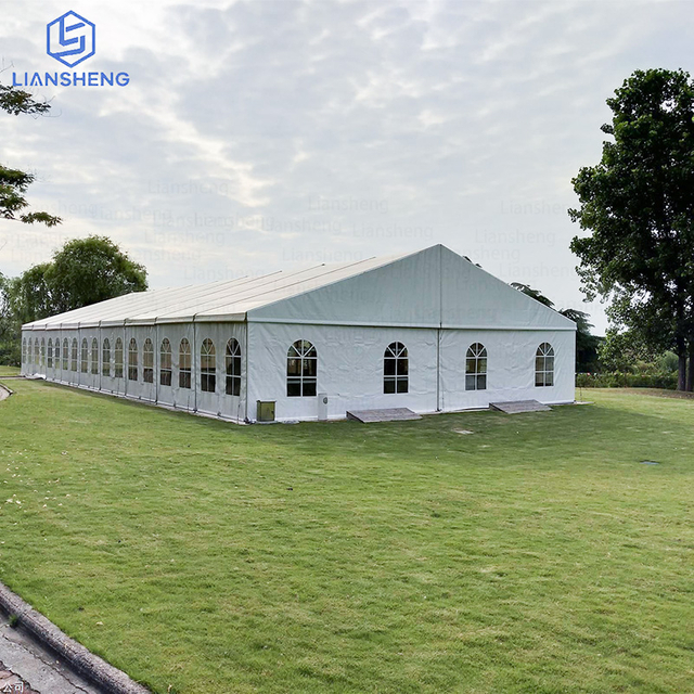 Hot Sale Aluminum Frame Outdoor Tent Waterproof Windproof Custom Tent Arc Top Glass Wall Exhibition Business Tent
