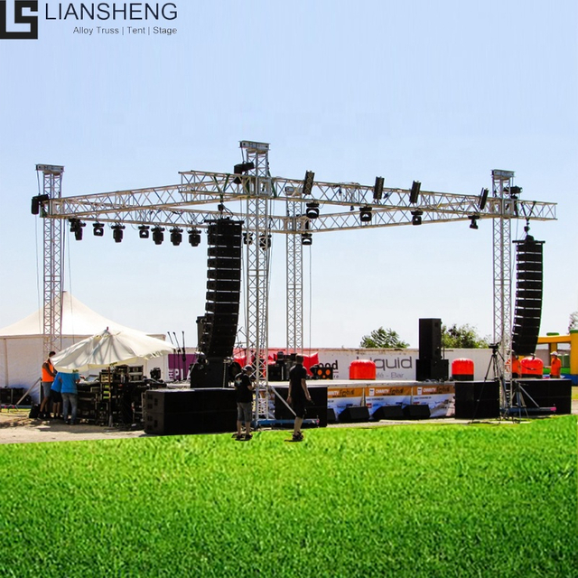 Customized Portable Stage Equipment Event Concert Roof Lighting Truss Roof System Aluminum Truss Stage Platform