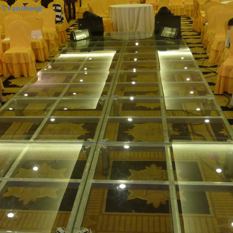 Marangyang Matibay Matibay Aluminum Alloy Transparent Glass Stage Wedding Dekorasyon Stage ng Event Podium