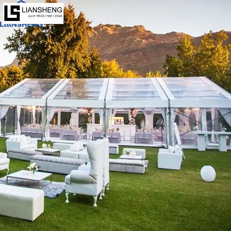 Outdoor Wedding Transparent Tent Aluminum Luxury Malaking Party Event Tent para sa 500 1000 Tao
