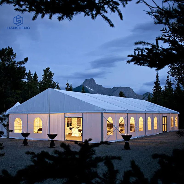 Luxury White Big Malaking Marquee Tipi Tents 100 150 200 300 500 People Outdoor Party Wedding Pagoda Tent para sa mga Event