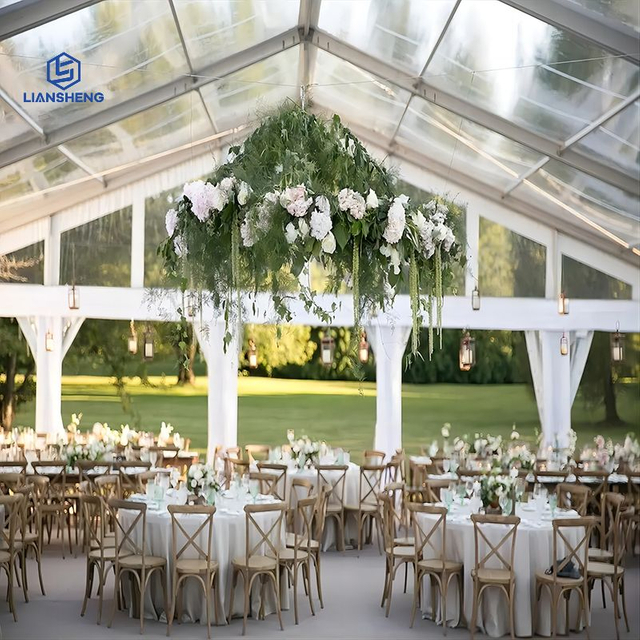  Outdoor Luxury Party Wedding Tent,Transparent Trade Show Warehouse Pagoda For Sale Span 20X30M Para sa Event