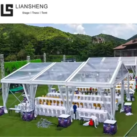 Marangyang Aluminum Alloy Black-Frame Atrium Tent para sa Exhibition, Weddings at Events