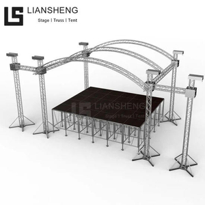 Arch Roof Curved Shape Dome Design Aluminum Alloy Material Customized Size Stage Truss para sa Pag-iilaw At Line Array Speaker