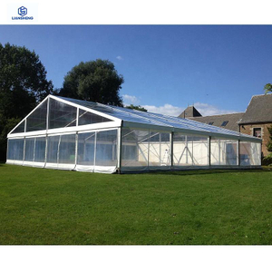 Customized Clear White Pvc Aluminum Event Wedding Tente Panlabas na Malaking Heavy-Duty Aluminum Black Frame Tent para sa Kasal