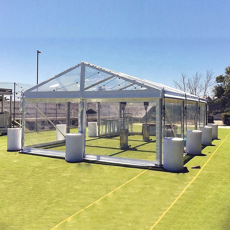 Windproof Aluminum Frame Glass Party Tent Fire Retardant Party Tent Wholesale White Event Solid Sidewall Heavy Duty Tent