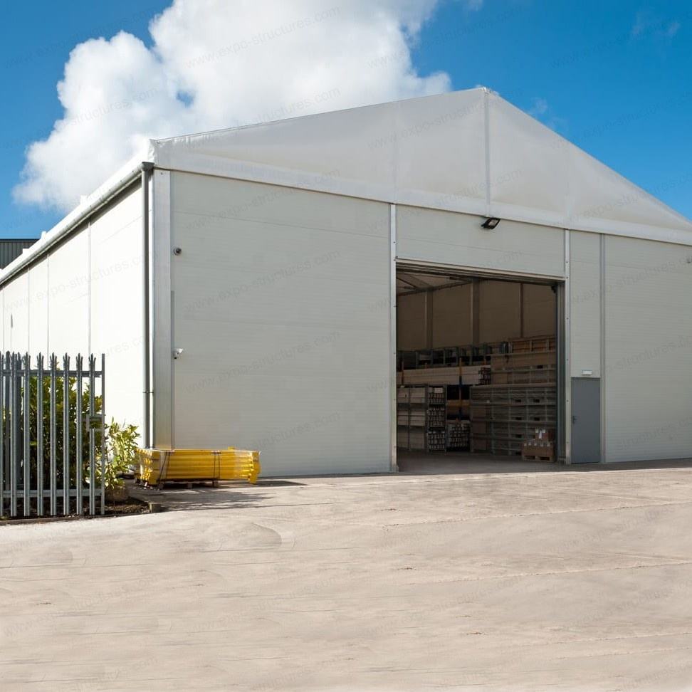 Malaking Industrial Warehouse Storage Tent UV-Proof PVC Waterproof Fireproof Sandwich Durable Steel Sheet Tela na Panlabas na Paggamit Logo