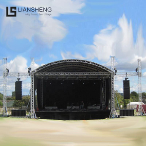Panlabas na Event Concert Event Stage Platform Arc Top Truss Aluminum Display Customized Design