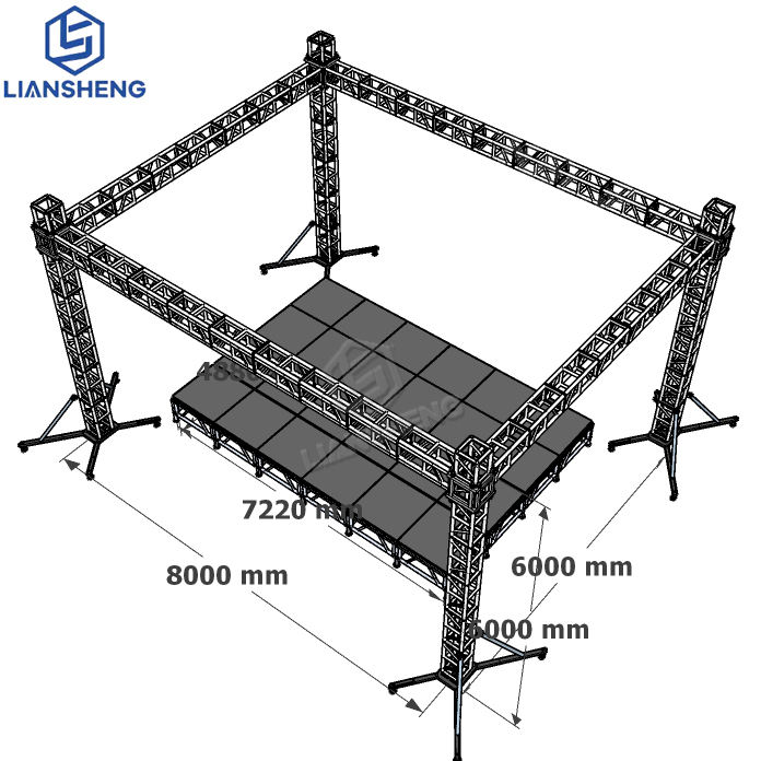 Customized Size OEM ODM LOW MOQ High Quality Aluminum Alloy Europe Standard Stage Truss