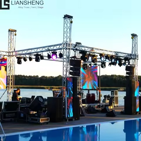 Liansheng Modular Series | Portable Aluminum Wedding Stage Platform na May Naaayos na Taas