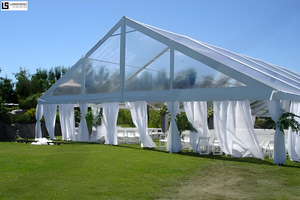 Itim na Frame Clear PVC Cover Aluminum Alloy Atrium Tent Wedding Party Tent para sa 100-500 na Tao sa Outdoor Event
