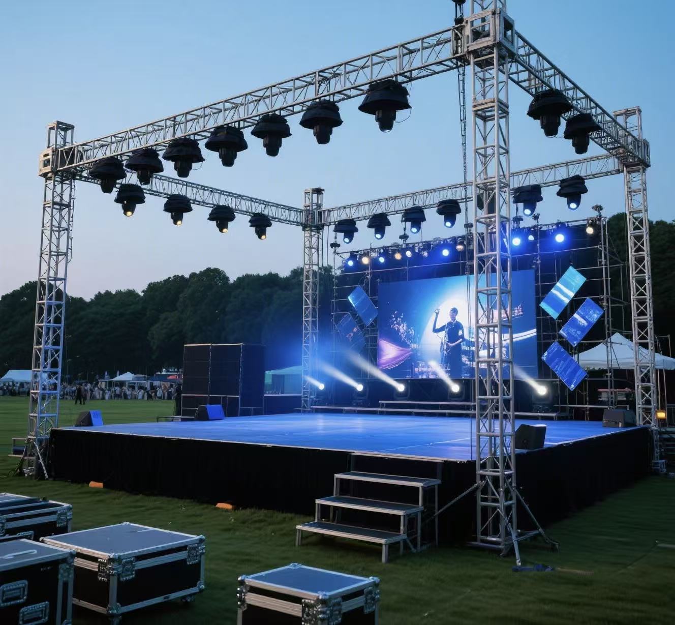 Aluminum Event Stage na may Lighting Truss para sa Show & Exhibition Booth