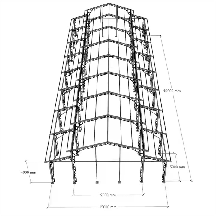 Maaliwalas na Top A-Frame Transparent Space Marquee Tent Aluminum Frame Atrium Tent para sa Mga Panlabas na Kaganapan Mga Exhibition ng Kasal at Party