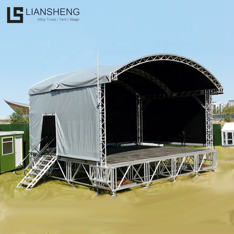 Panlabas na Event Concert Event Stage Platform Arc Top Truss Aluminum Display Customized Design