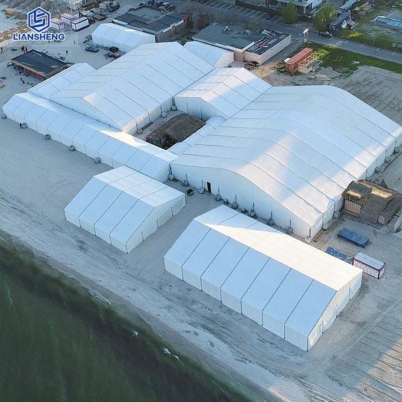 Matibay na Waterproof Heavy Duty 20x50m Modular Aluminum Tents para sa Warehouse Structure