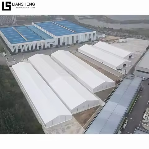 Factory Whole Sale Price Murang Malaking Span Heavy Duty Industrial Warehouse Storage Tent na may PVC Fabric Aluminum Frame Structure