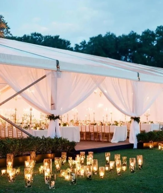 Outdoor Malaking Clear Roof Wedding Party Marquee Transparent Tent Hall Para sa Mga Event