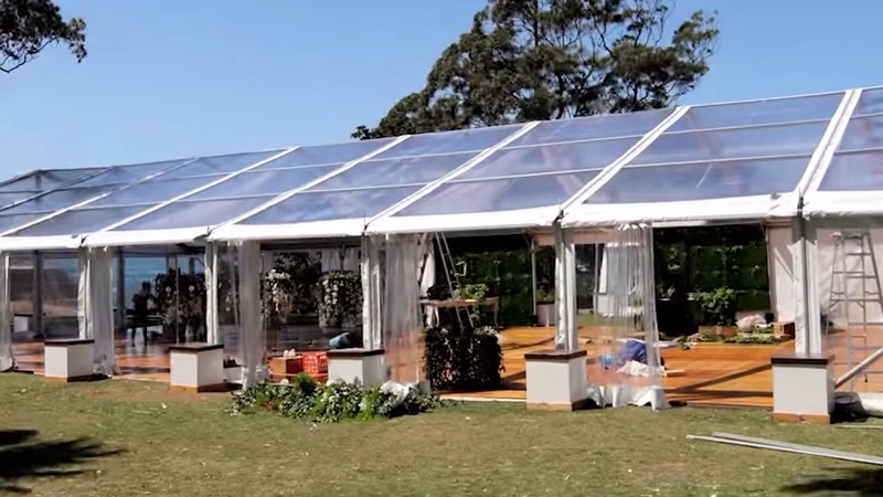 20 x 40 Panlabas na Aluminum Frame Transparent na Wedding Tent