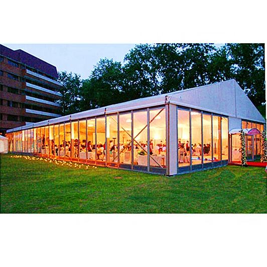 Presyo ng Pakyawan ng Pabrika Panlabas na Exhibition Tent Aluminum Alloy Structure Custom Tent Glass Wall Marquee Tent