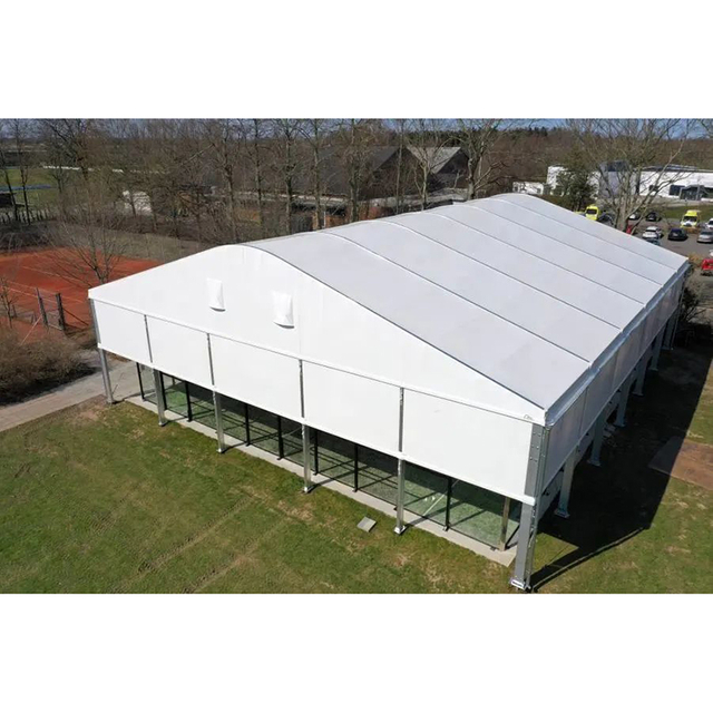Mga sikat na Curved Outdoor Tents Aluminum Structure Basketball Tennis Court Sport Tent Business Tent