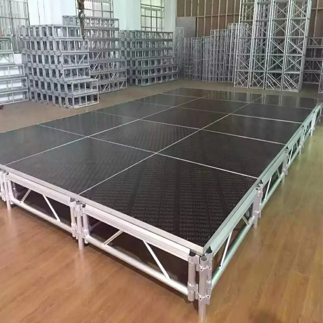 Aluminum Assembly Spigot Truss Mobile Aluminum Stage Platform Acrylic Stage para sa Event Wedding