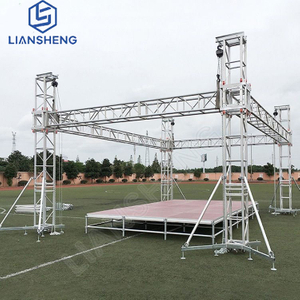 Aluminum Alloy Magaan ang Timbang Malakas Mabigat na Tungkulin 290*290MM 400*400MM Spigot Truss Stage System Truss Display