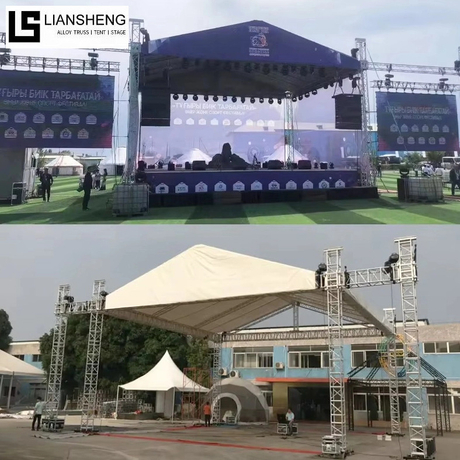 Aluminum Event Stage na may Lighting Truss para sa Show & Exhibition Booth
