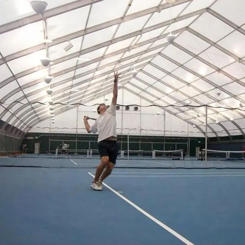 Mga sikat na Curved Outdoor Tents Aluminum Structure Basketball Tennis Court Sport Tent Business Tent