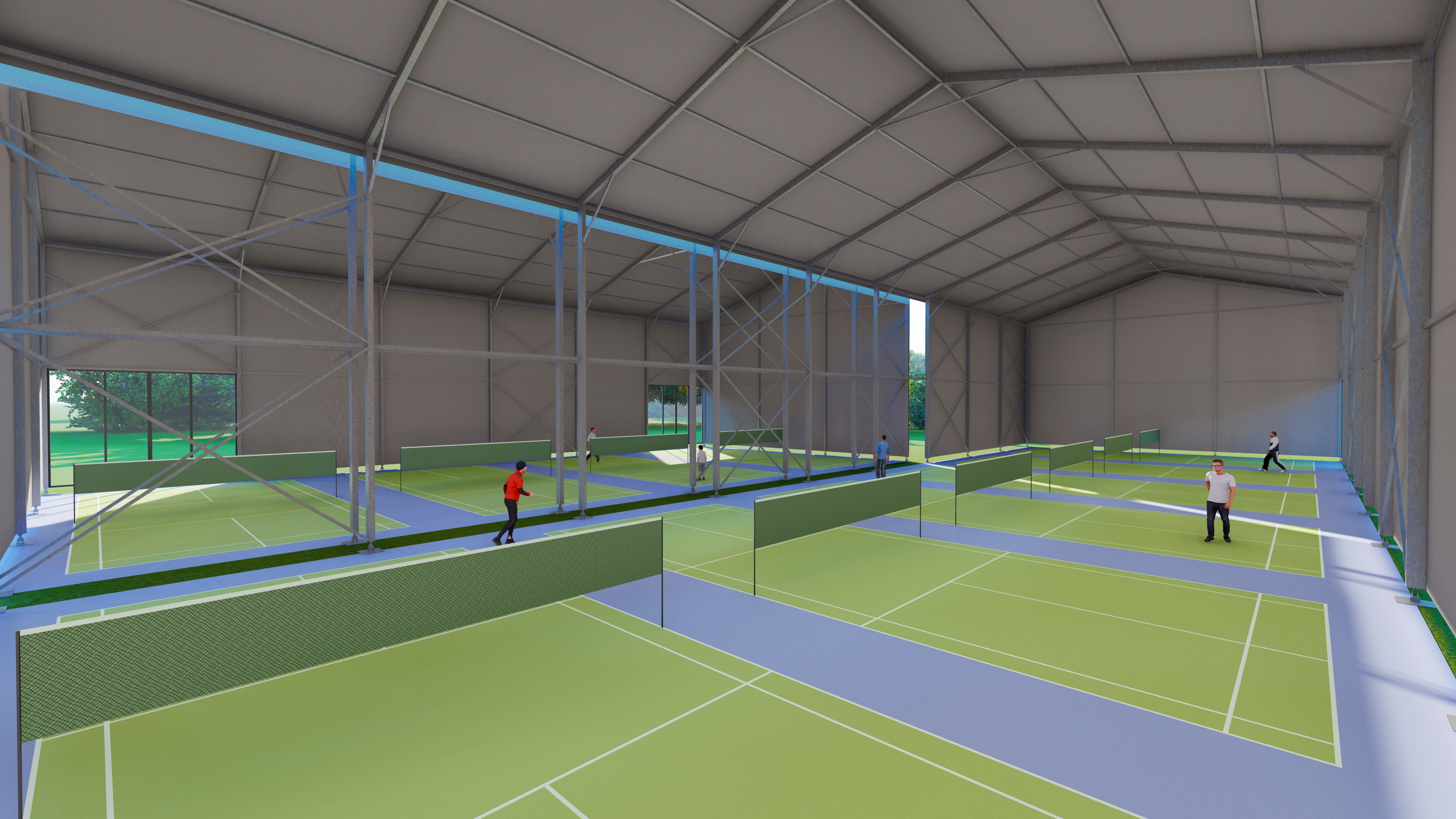 Liansheng 20mx30m Aluminum Frame Sports Tent Para sa Basketball Tent 