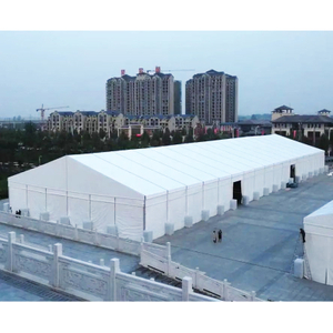 25 x 50m Outdoor Malaking White Waterproof Heavy Duty Aluminum Structure Warehouse Tent Para sa Pansamantalang Industrial Storage Goods