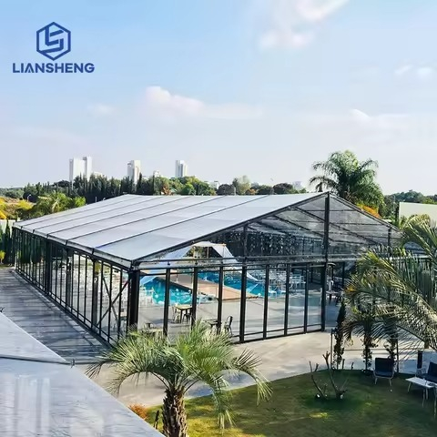 30m×60m Panoramic Transparent Wedding Tent | Sa ilalim ng Dome, Pag-ibig at Liwanag ng Bituin ay Magkakasamang Umiiral—— 1800㎡ Column-Free Art Space, Lumilikha ng Isang Habambuhay na Hindi Makakalimutang Hall-Level na Kasal