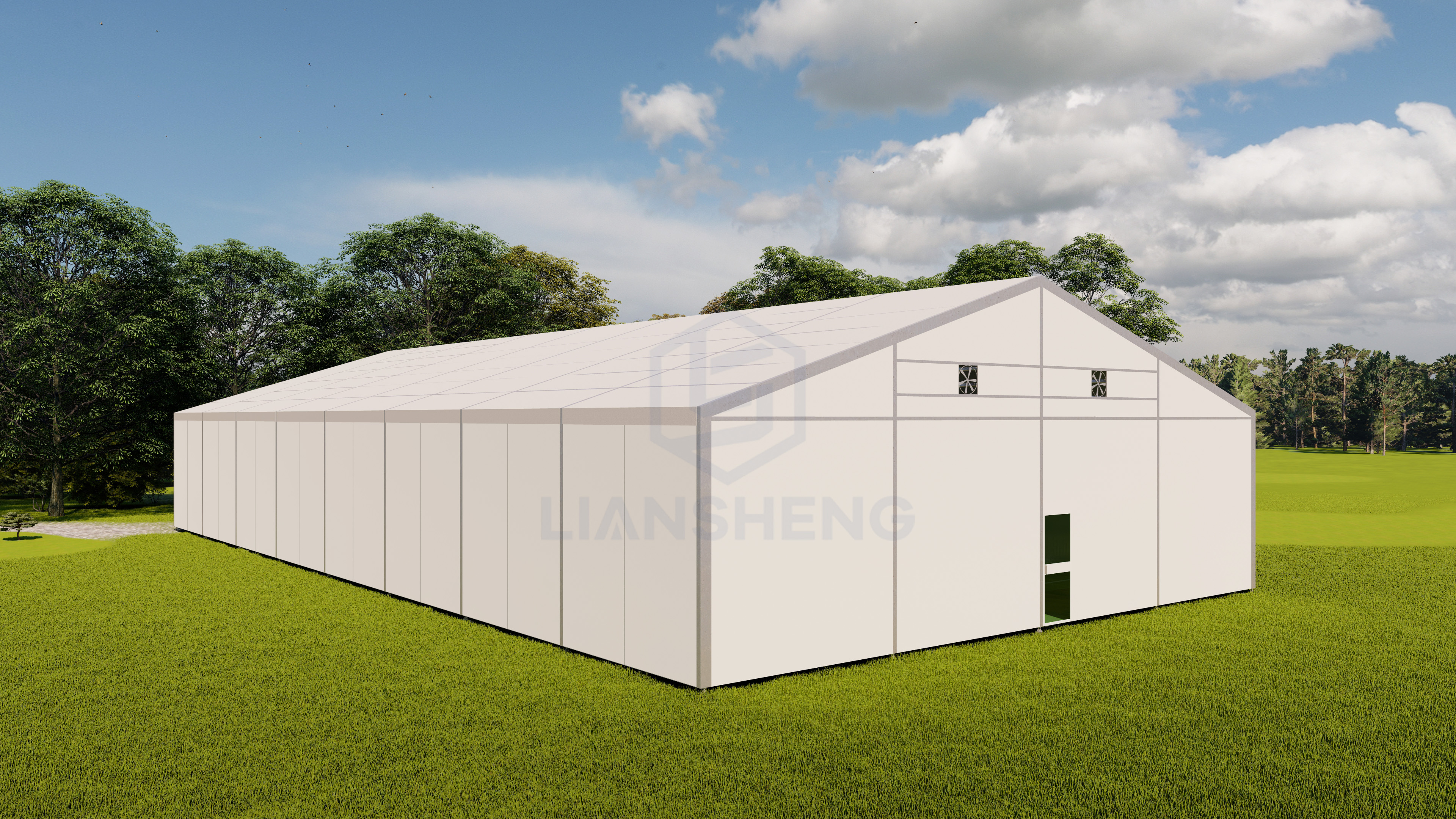 Liansheng 20mx30m Aluminum Frame Sports Tent Para sa Basketball Tent 