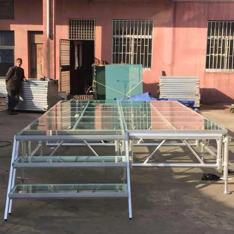 Aluminum Assembly Spigot Truss Mobile Aluminum Stage Platform Acrylic Stage para sa Event Wedding