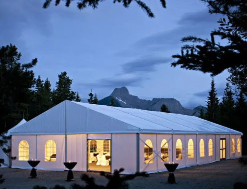Customized Size Party Tent Easy Assemble Event Tent Long Span Aluminum Frame Wedding Tent na may Roof Lining