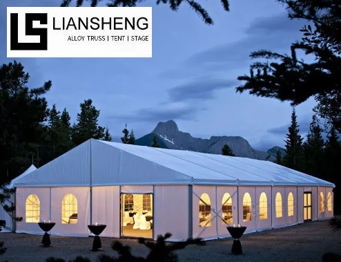 Itim na Frame Clear PVC Cover Aluminum Alloy Atrium Tent Wedding Party Tent para sa 100-500 na Tao sa Outdoor Event