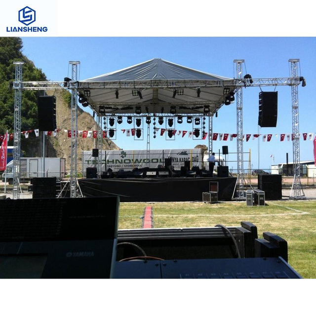 Pinakamabentang Aluminum Alloy Stage Truss Lighting Spiot Truss 400x400m na ​​may Truss Clamp