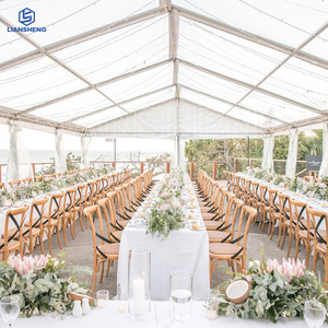 Outdoor Malaking Clear Roof Wedding Party Marquee Transparent Tent Hall Para sa Mga Event