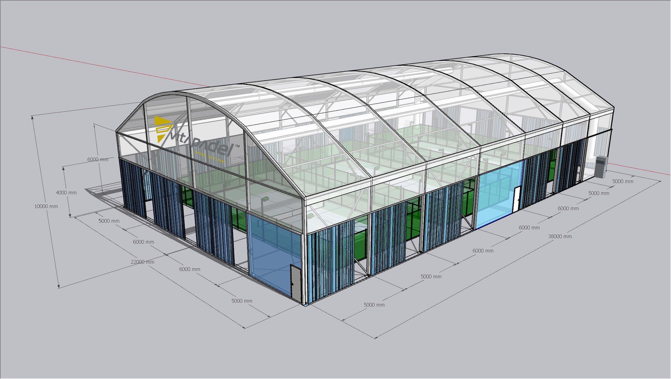  Malaking Sukat Top Quality Out Door Swimming Tent Tennis Tent Basket Ball Tent Padel Tent Football Tent para sa kompetisyon