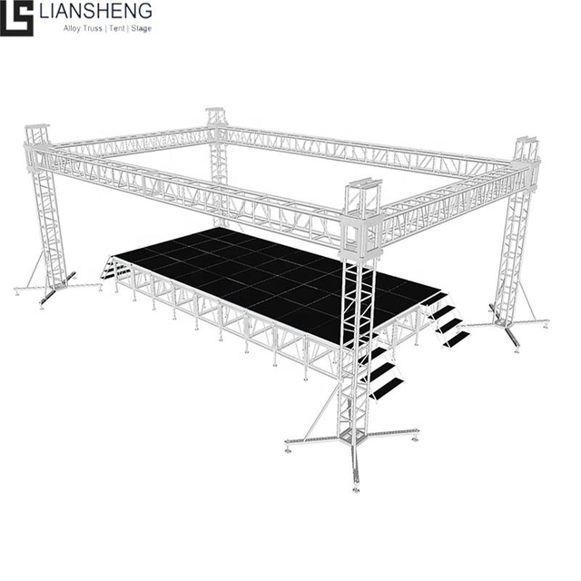 300 * 300mm Aluminum Truss Assembly Stage Truss Roof na May Podium Stage