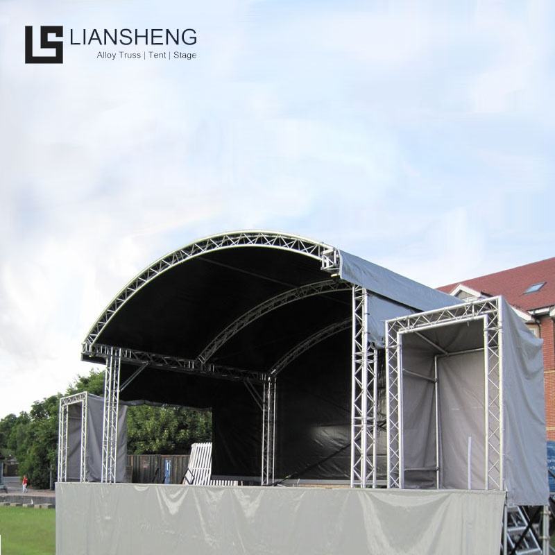 Panlabas na Event Concert Event Stage Platform Arc Top Truss Aluminum Display Customized Design